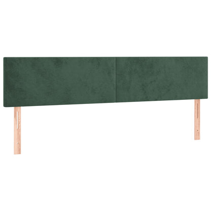 Bedframe met hoofdbord fluweel donkergroen 120x190 cm