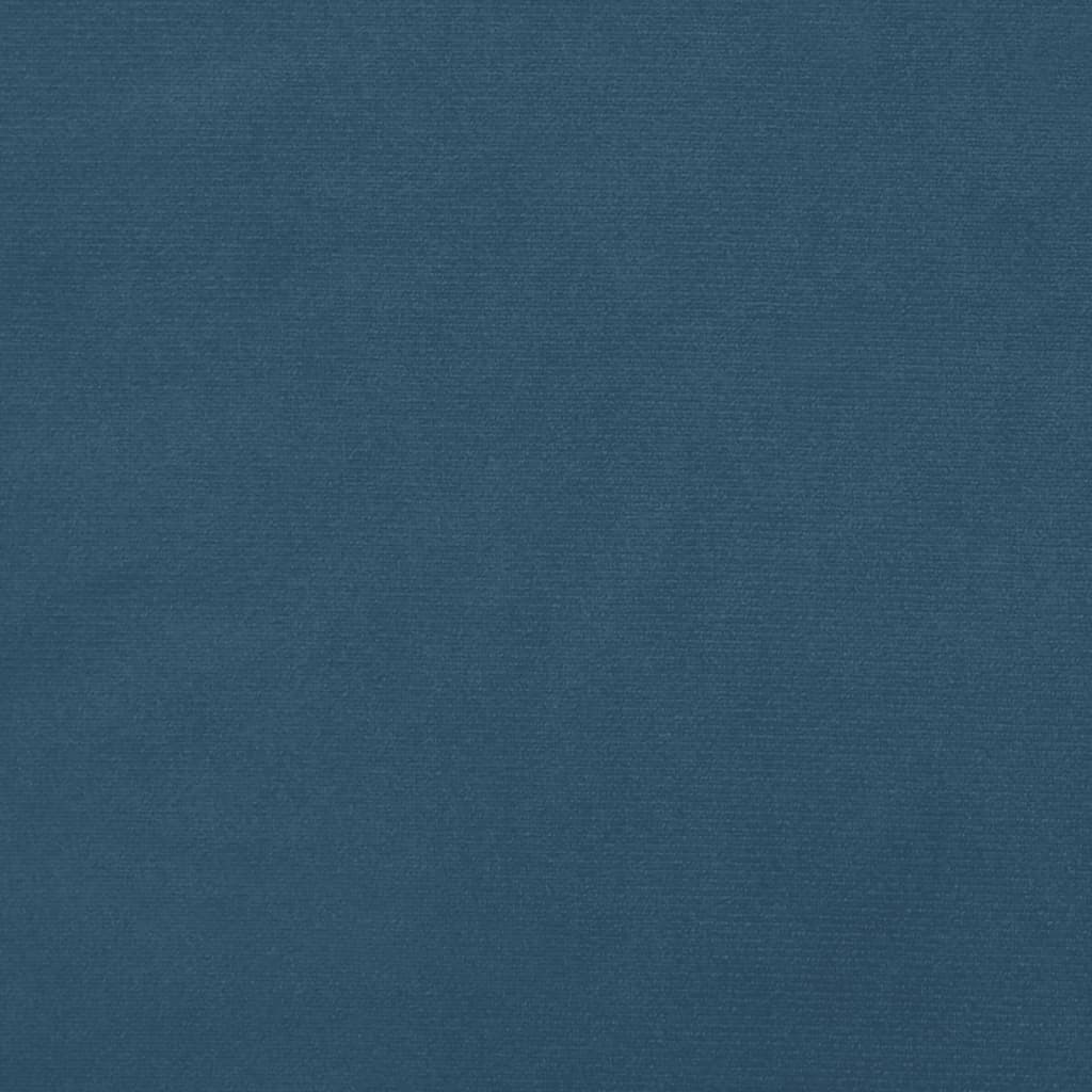 Bedframe met hoofdbord fluweel donkerblauw 120x190 cm