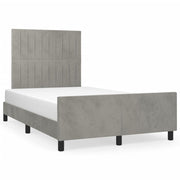 Bedframe 120x190 cm fluweel lichtgrijs