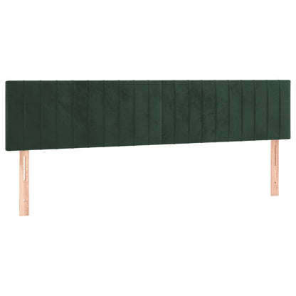 Bedframe met hoofdbord fluweel donkergroen 120x190 cm