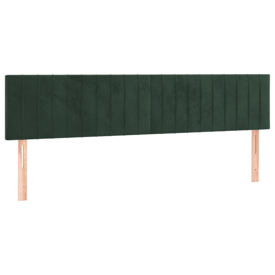 Bedframe met hoofdbord fluweel donkergroen 120x190 cm