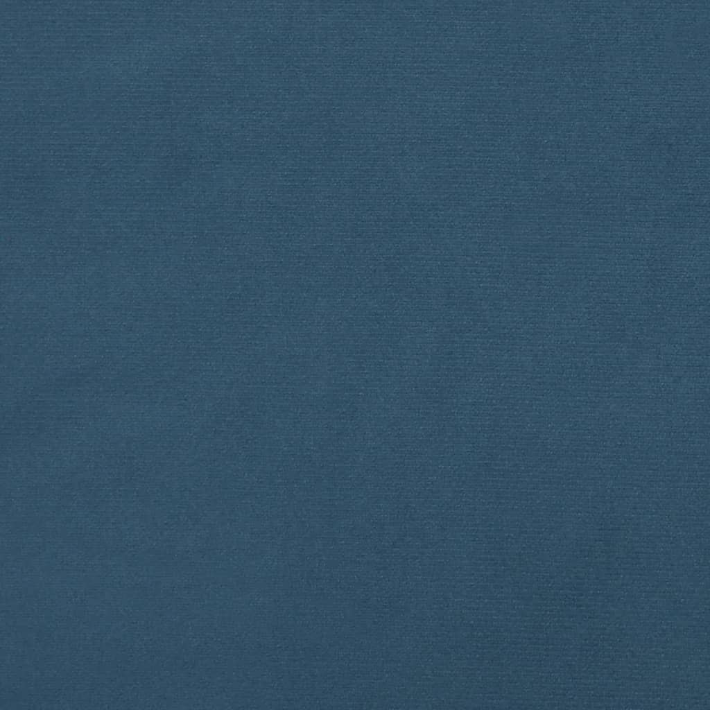 Bedframe met hoofdbord fluweel donkerblauw 120x190 cm