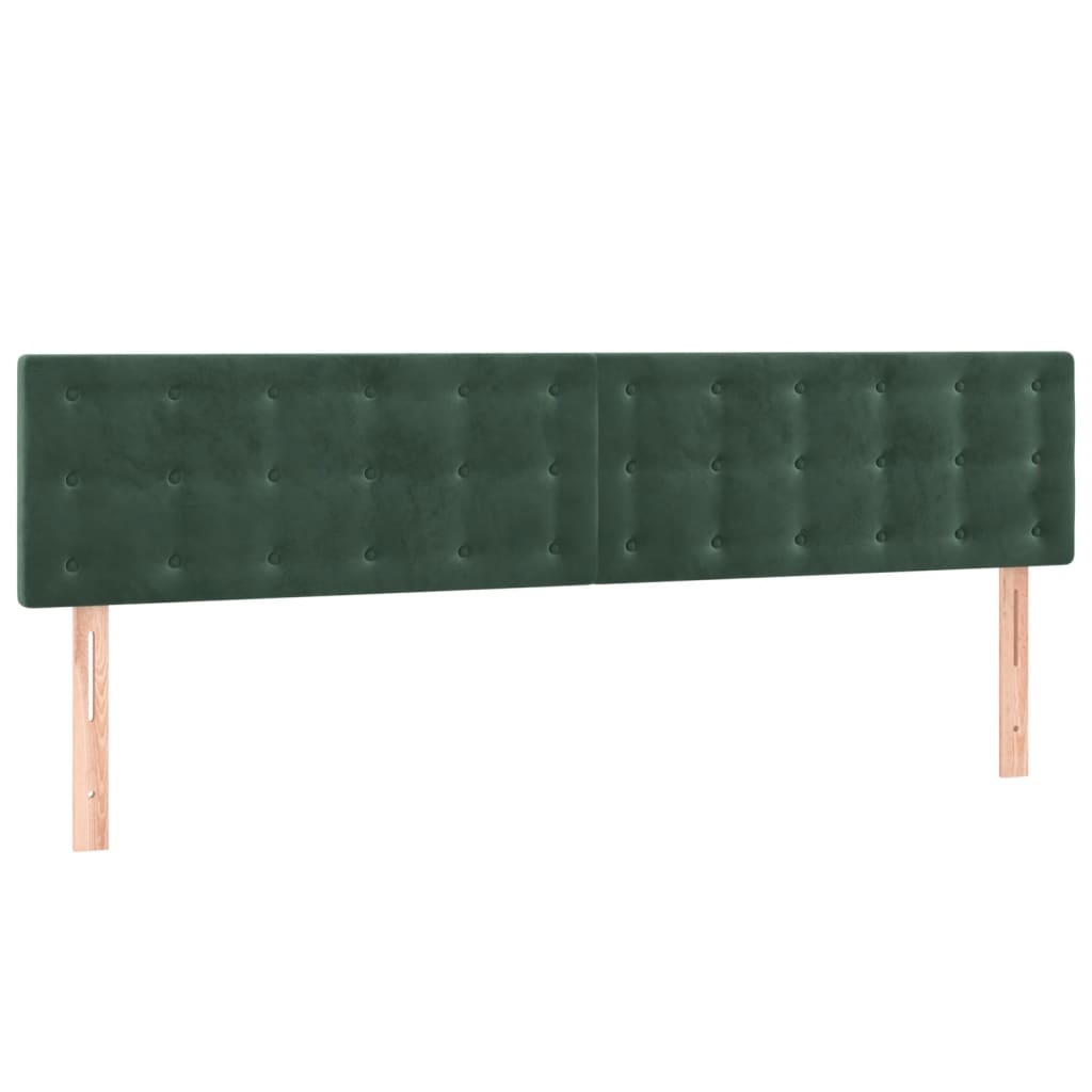 Bedframe met hoofdbord fluweel donkergroen 120x190 cm