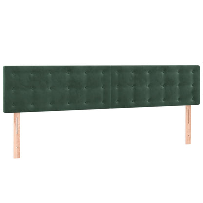Bedframe met hoofdbord fluweel donkergroen 120x190 cm