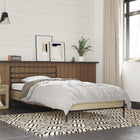 Bedframe 90x200 cm bewerkt hout metaal sonoma eiken