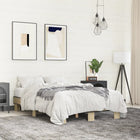 Bed frame carved wood metal Sonoma oak-colored 120x190 cm