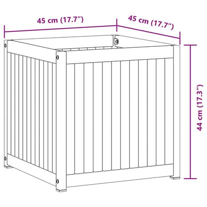 Plantenbak 45x45x44 cm massief acaciahout en staal