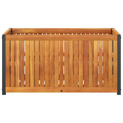 Plantenbak 85x45x44 cm massief acaciahout en staal