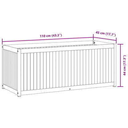 Plantenbak 110x45x44 cm massief acaciahout en staal