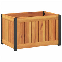 Plantenbak 45X30X27,5 Cm Massief Acaciahout En Staal 45 x 30 x 27.5 cm