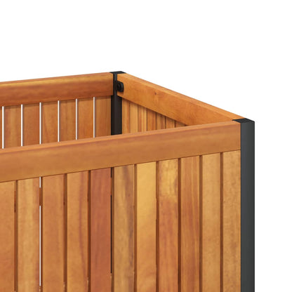 Plantenbak 45X30X27,5 Cm Massief Acaciahout En Staal 45 x 30 x 27.5 cm