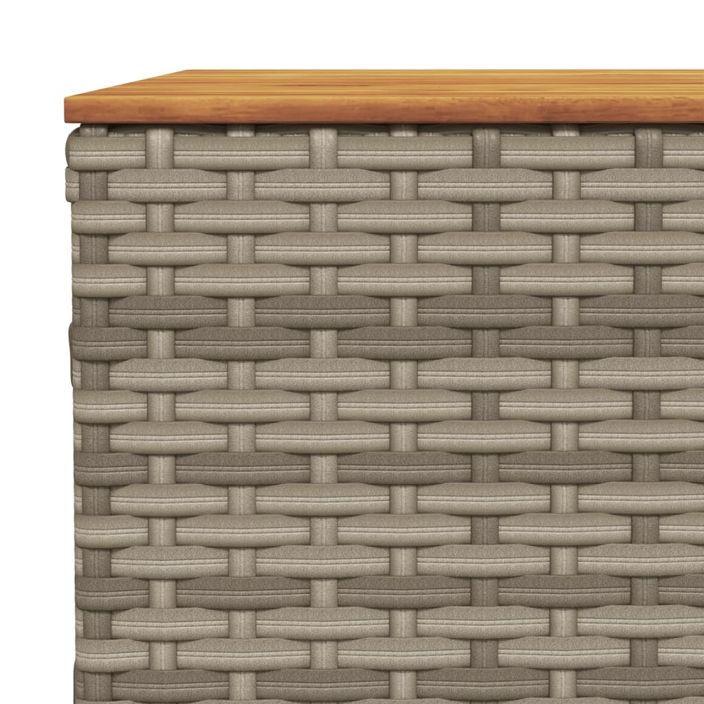 5-delige Loungeset met kussens poly rattan grijs