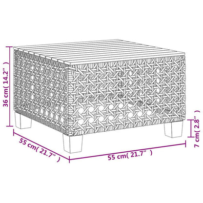 9-Delige Loungeset Met Kussens Poly Rattan Beige Lijngeweven