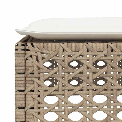 5-Delige Loungeset Met Kussens Poly Rattan Beige 1 gat weven