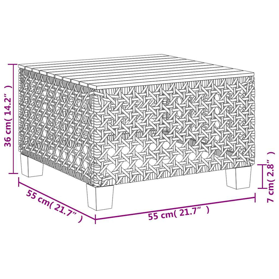 6-Delige Loungeset Met Kussens Poly Rattan Beige 1 gat weven