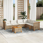 Loungeset 7-delig poly rattan beige