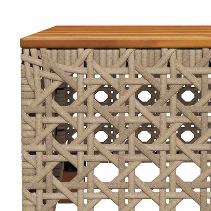 9-Delige Loungeset Met Kussens Poly Rattan Beige 1 gat weven