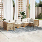 Loungeset 7-delig poly rattan beige