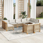 Loungeset 9-delig poly rattan beige