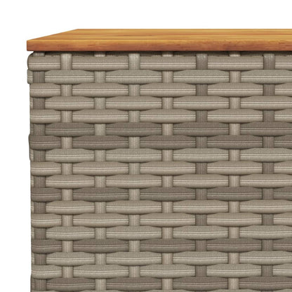 11-delige Loungeset met kussens poly rattan grijs