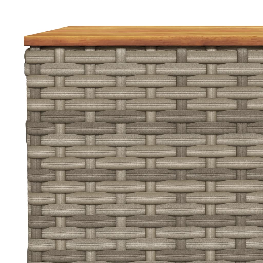 11-delige Loungeset met kussens poly rattan grijs