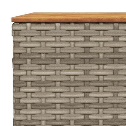 11-delige Loungeset met kussens poly rattan grijs