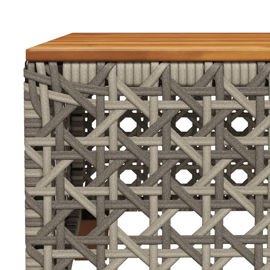 11-delige Loungeset met kussens poly rattan grijs