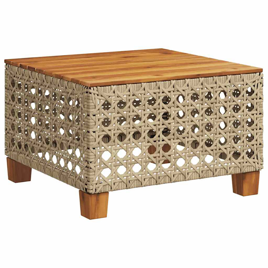 1 Tuinset Met Kussens Poly Rattan Beige gat weven