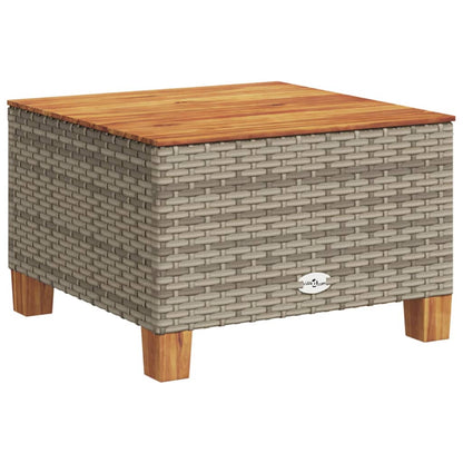 11-delige Loungeset met kussens poly rattan grijs