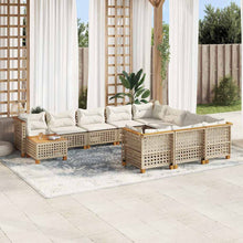 1 Tuinset Met Kussens Poly Rattan Beige