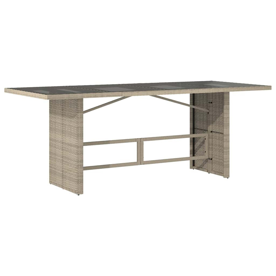 Buiten eetset 7 pcs Lichtgrijs 190 x 80 x 74 cm