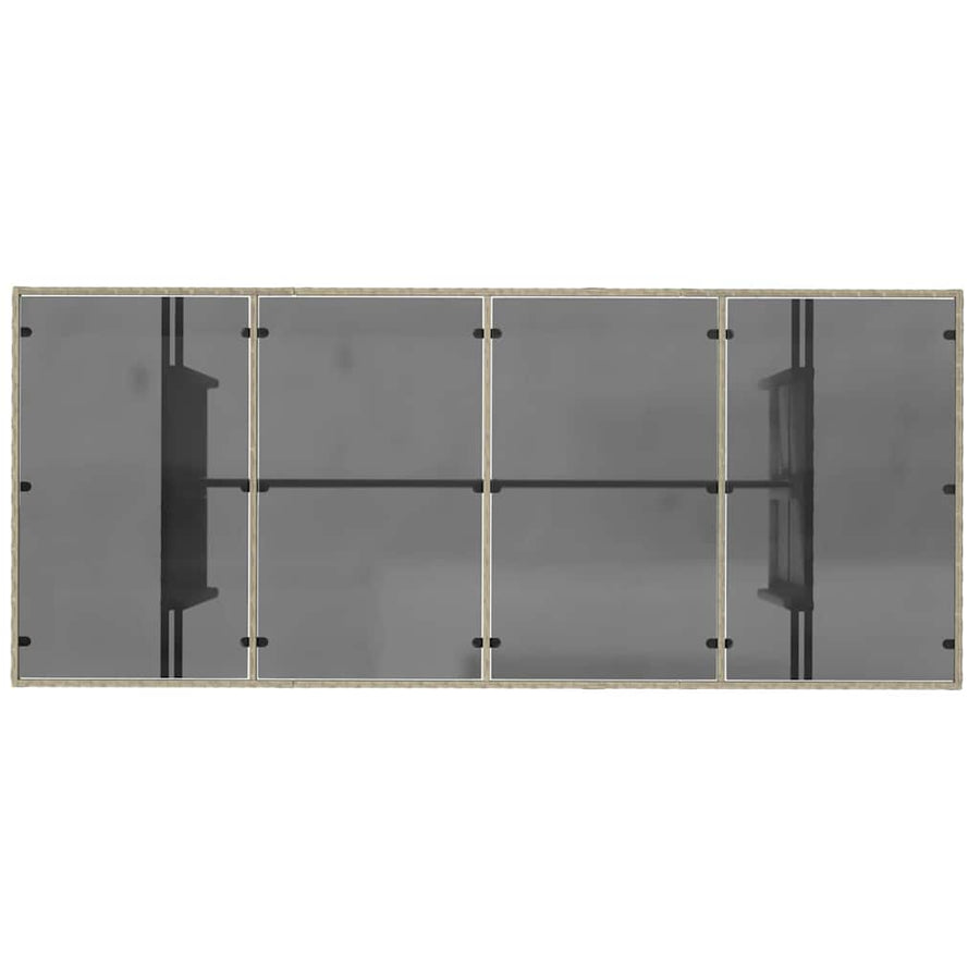 Eetkamerset 9 pcs Lichtgrijs 190 x 80 x 74 cm