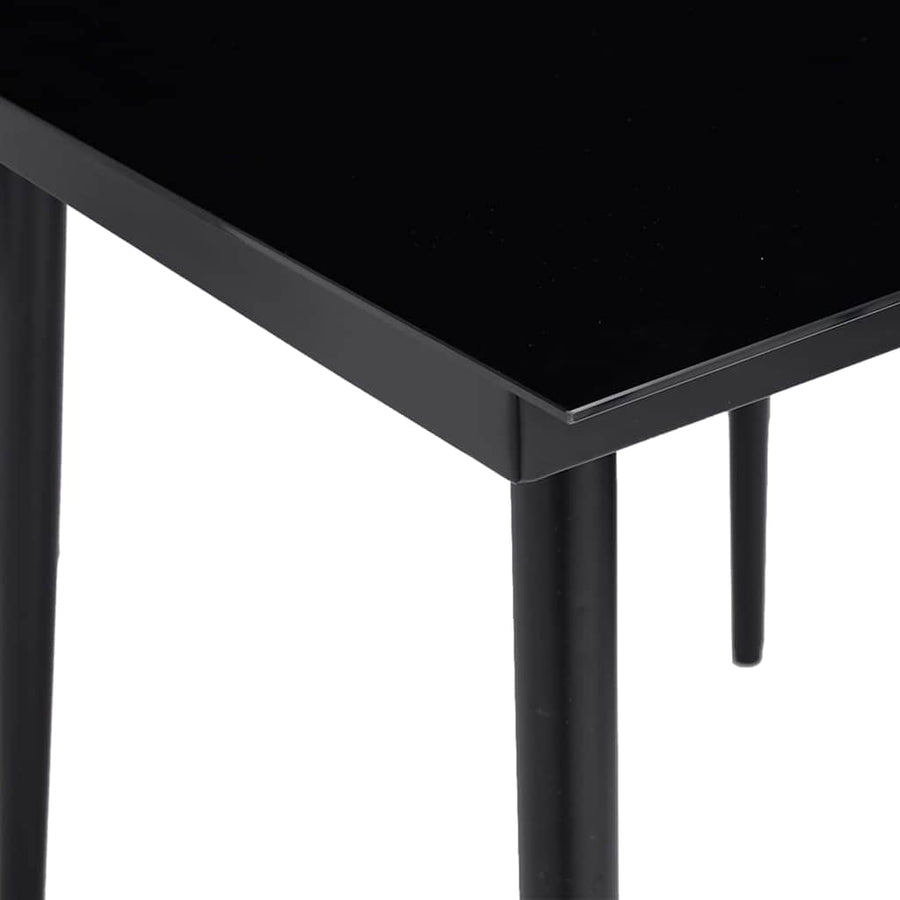 Eetkamerset 5 pcs Lichtgrijs en zwart 80 cm x 80 cm