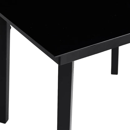 Eetkamerset 5 pcs Lichtgrijs en zwart Medium