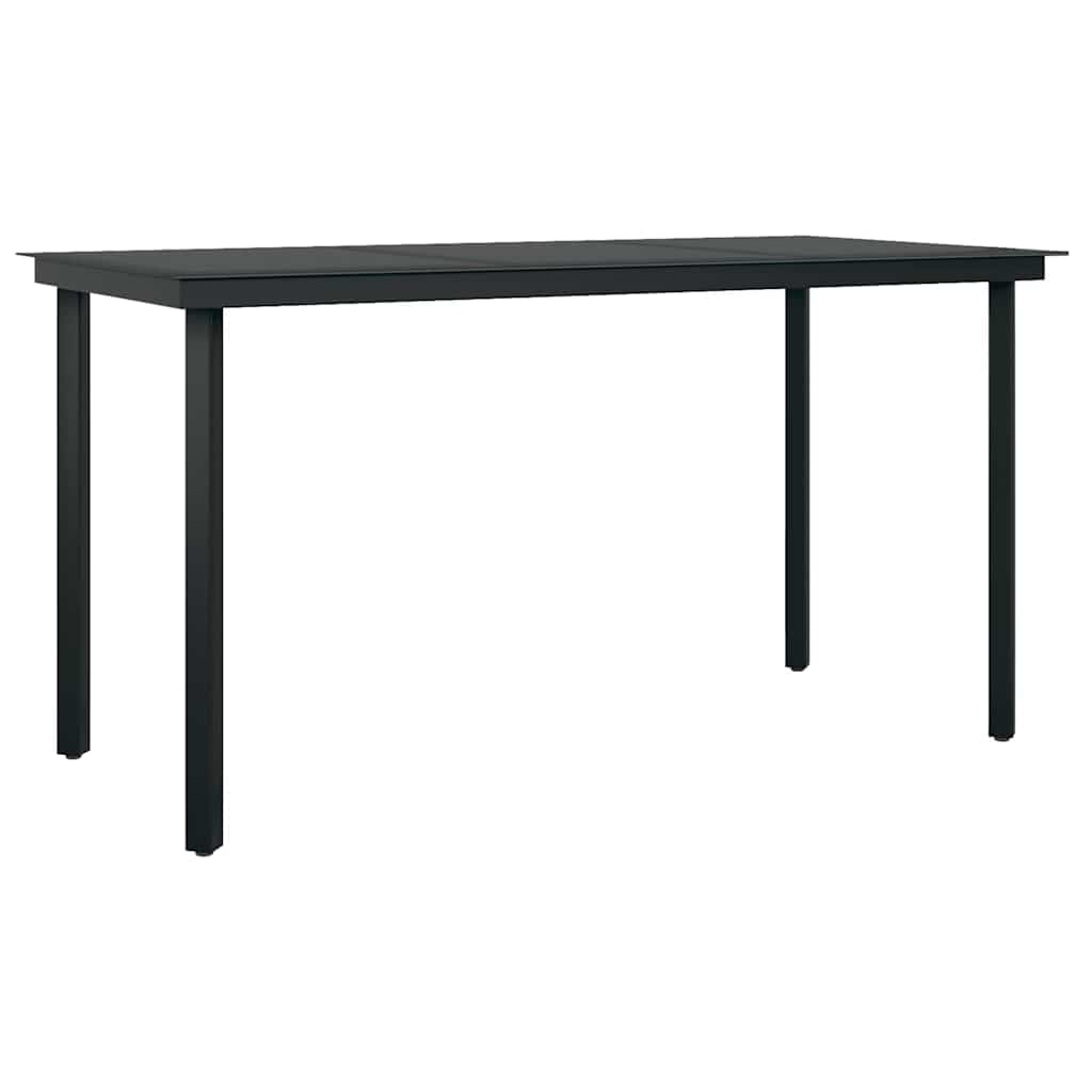 Eetkamerset 5 pcs Lichtgrijs en zwart 140 x 70 x 74 cm