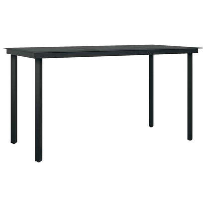 Eetkamerset 5 pcs Lichtgrijs en zwart 140 x 70 x 74 cm