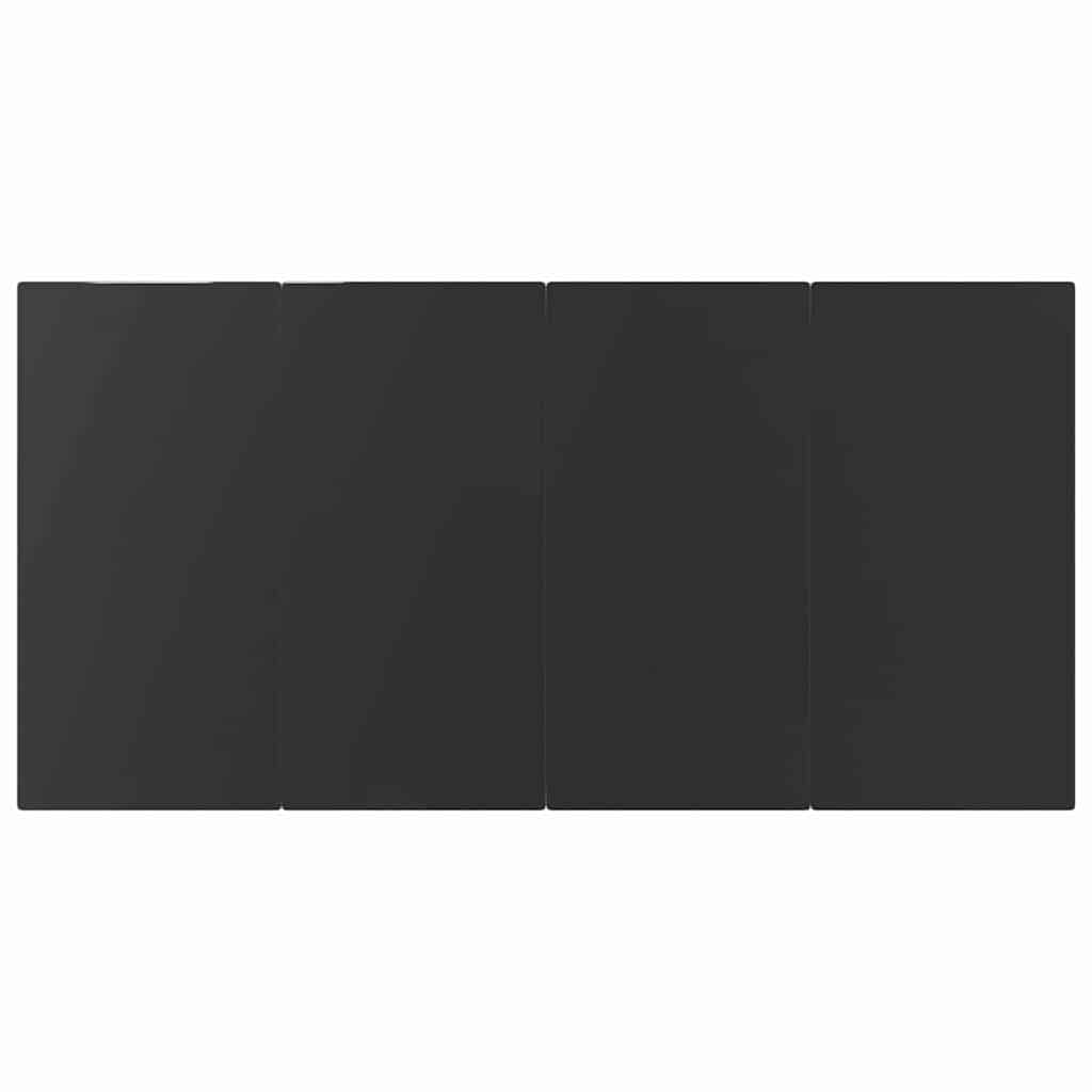 Eetkamerset 5 pcs Lichtgrijs en zwart 160 x 80 x 74 cm