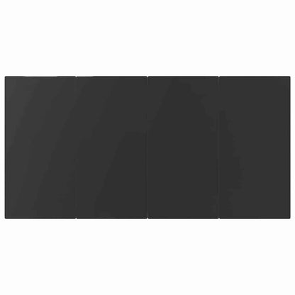 Eetkamerset 5 pcs Lichtgrijs en zwart 160 x 80 x 74 cm