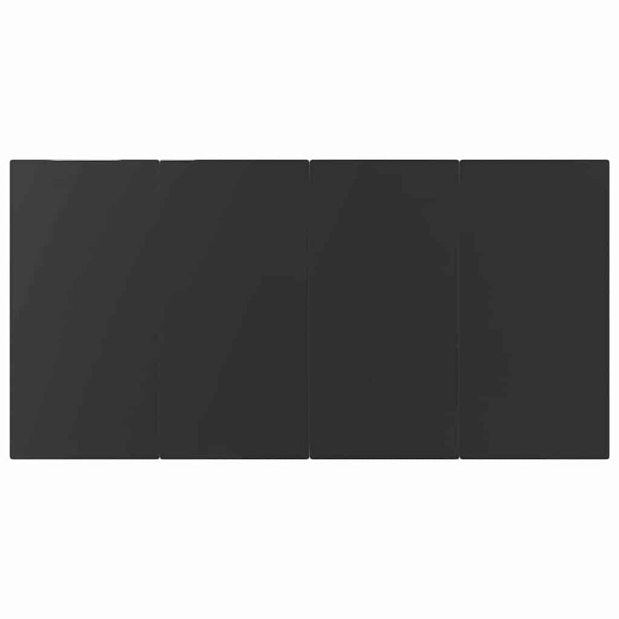 Eetkamerset 7 pcs Lichtgrijs en zwart 160 x 80 x 74 cm