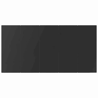 Eetkamerset 7 pcs Lichtgrijs en zwart 200x100x74 cm