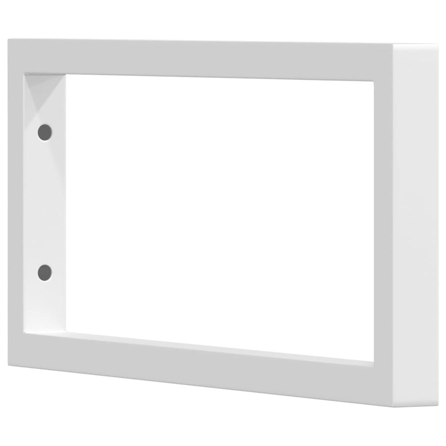 Wandbeugels Voor Wasbak 2 St Staal Wit 20 x 45 cm