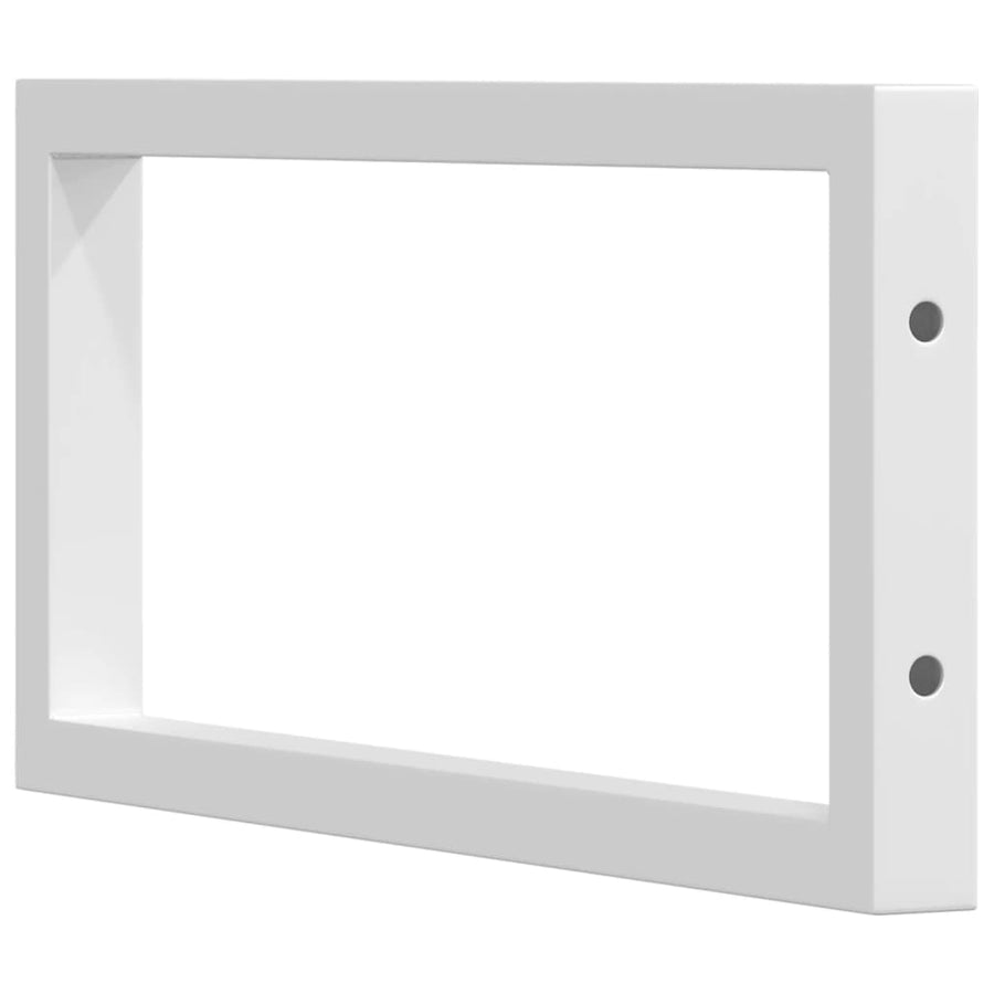 Wandbeugels Voor Wasbak 2 St Staal Wit 20 x 45 cm