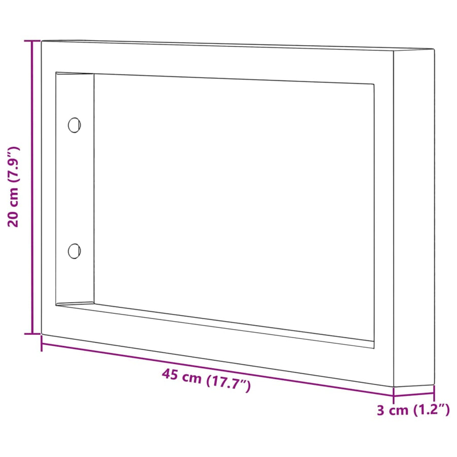 Wandbeugels Voor Wasbak 2 St Staal Wit 20 x 45 cm