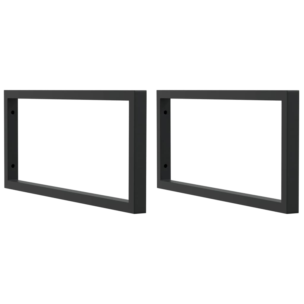 Wandbeugels Voor Wasbak 2 St Staal Zwart 25 x 60 cm
