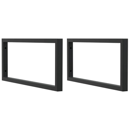 Wandbeugels Voor Wasbak 2 St Staal Zwart 25 x 60 cm