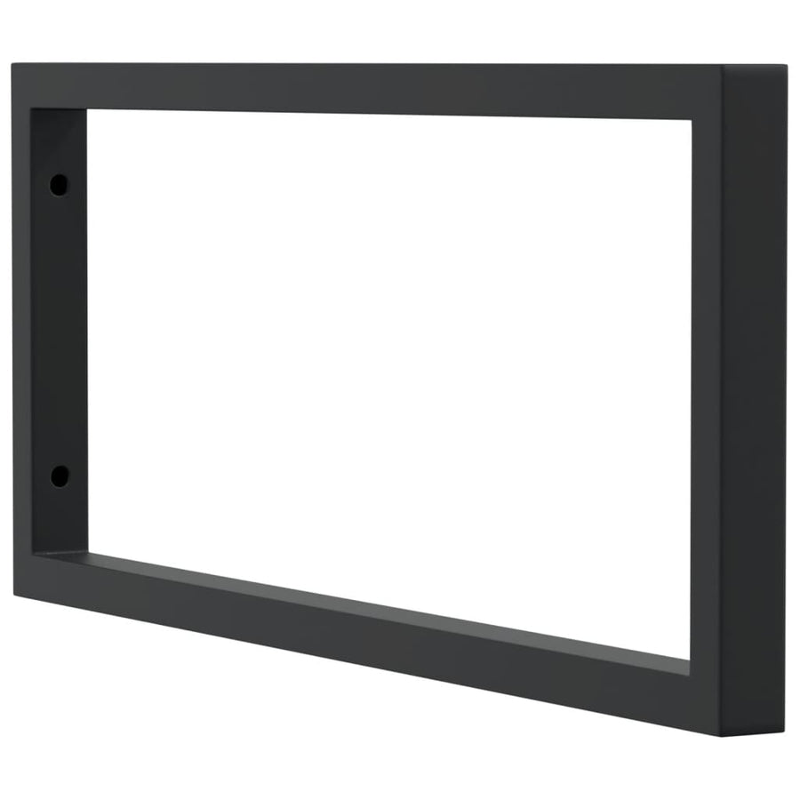 Wandbeugels Voor Wasbak 2 St Staal Zwart 25 x 60 cm