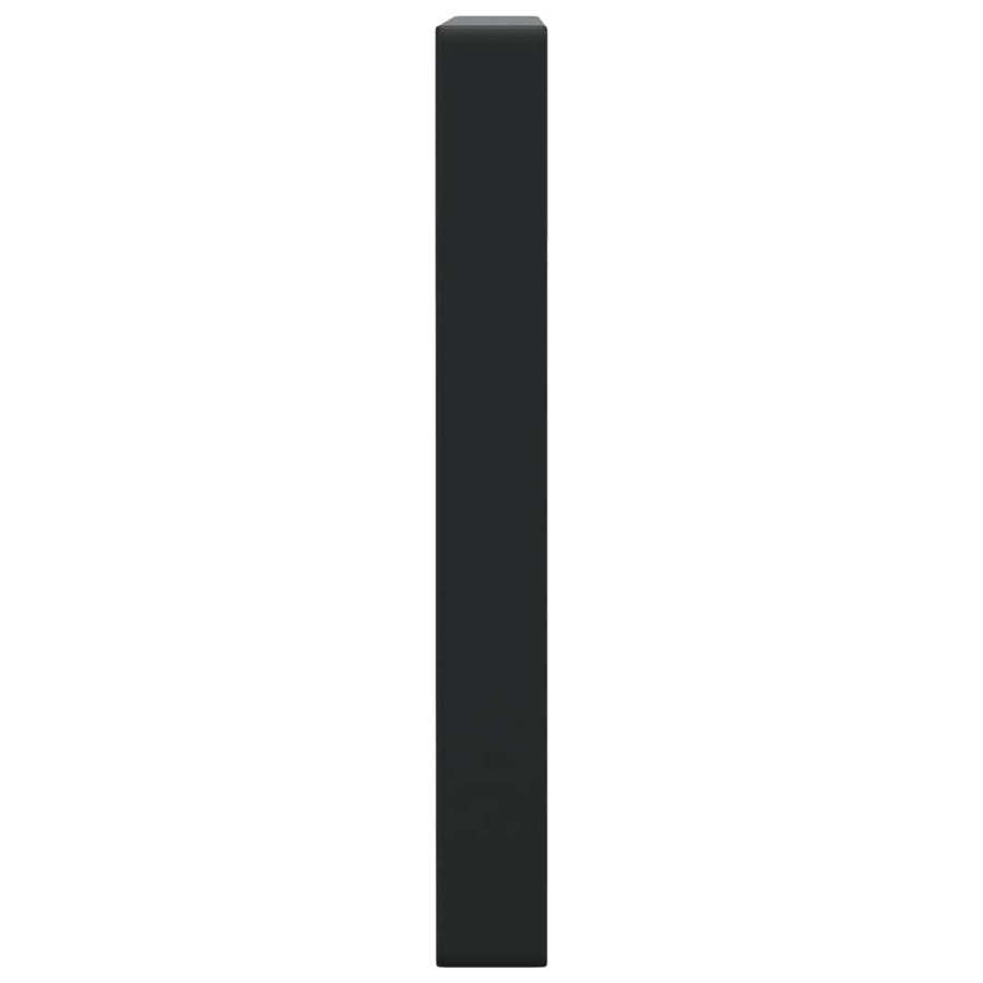 Wandbeugels Voor Wasbak 2 St Staal Zwart 25 x 60 cm