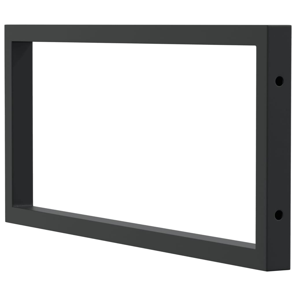 Wandbeugels Voor Wasbak 2 St Staal Zwart 25 x 60 cm