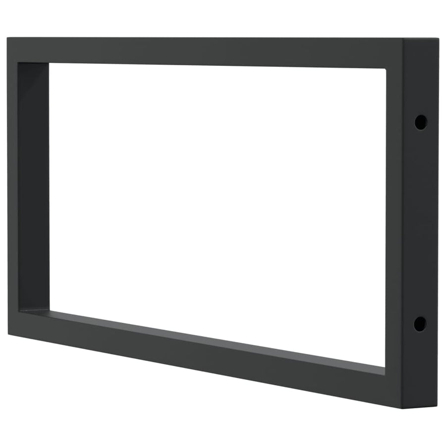 Wandbeugels Voor Wasbak 2 St Staal Zwart 25 x 60 cm