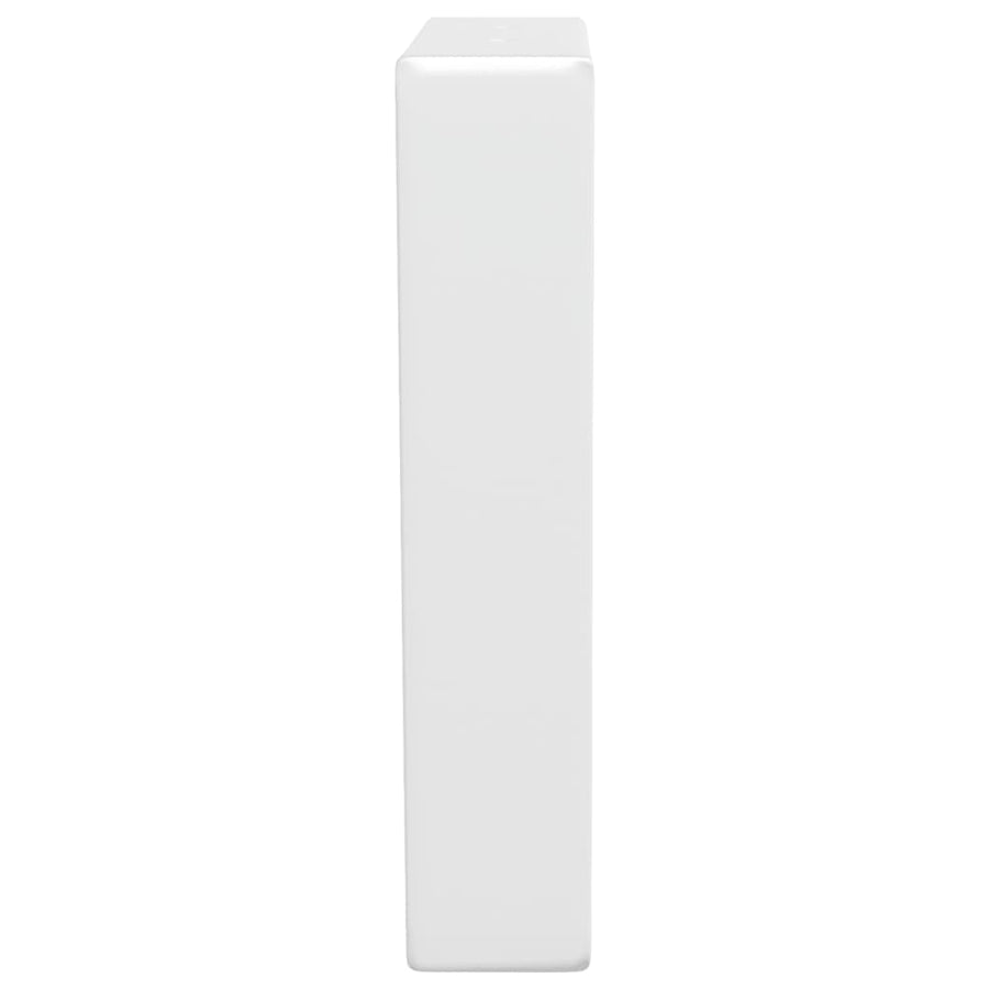 Wandbeugels voor wasbak 2 st trapezium staal wit